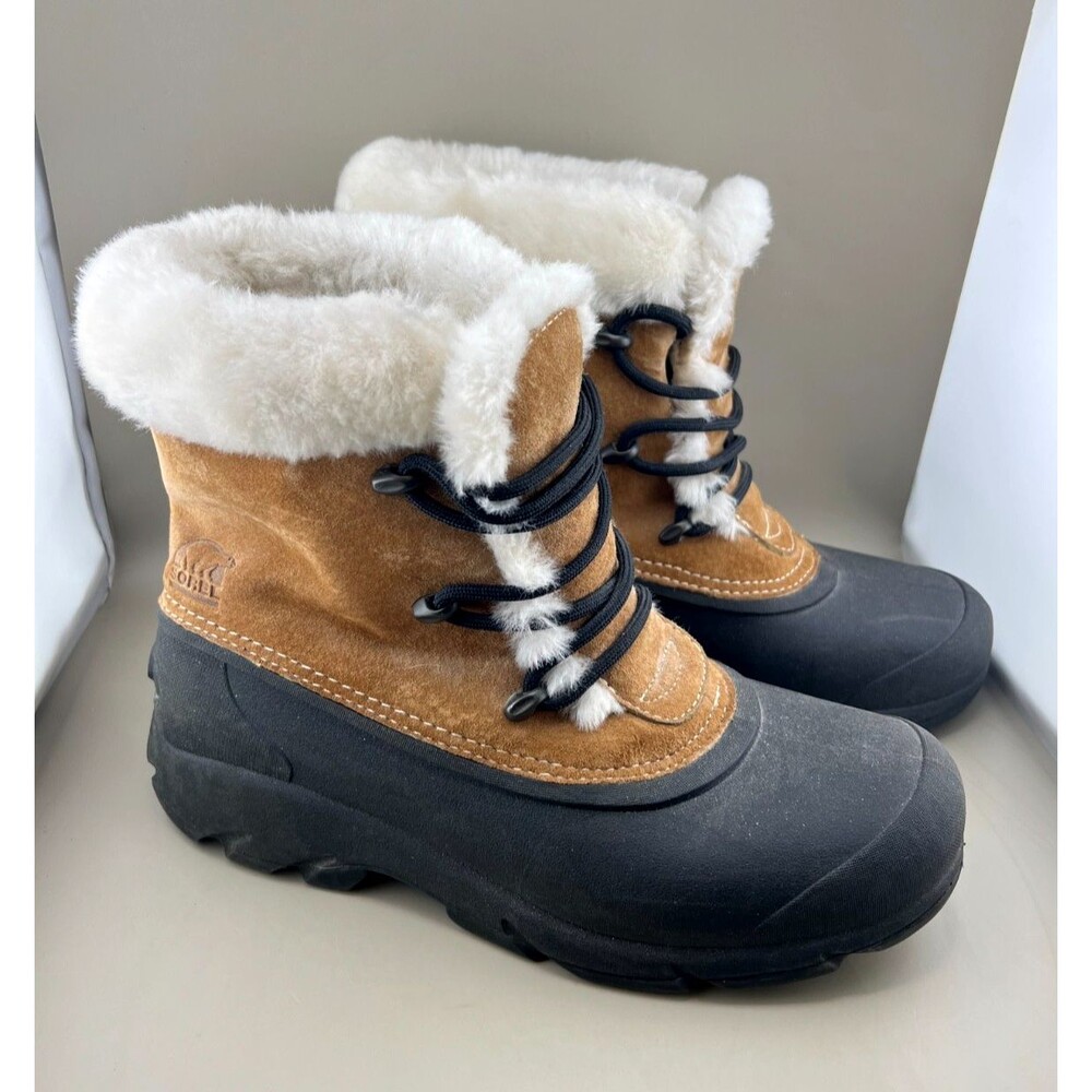 Sorel Snow Angel Women's 8 Suede Winter Boots Waterproof Thinsulate Insulated